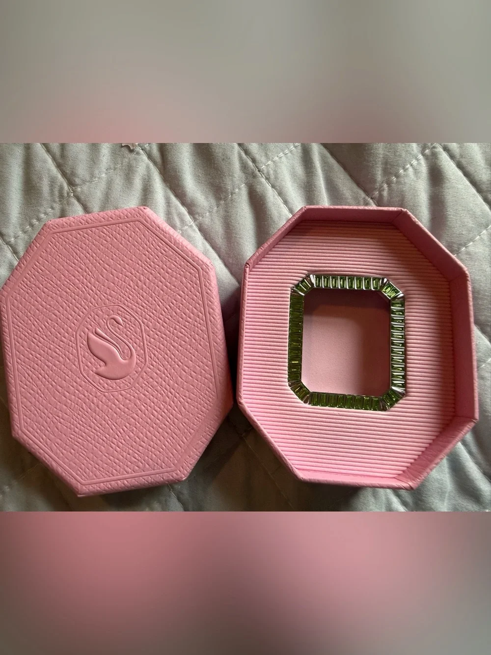 Swarovski Pink Jewelry Green Crystal Frame Accent for Iwatch